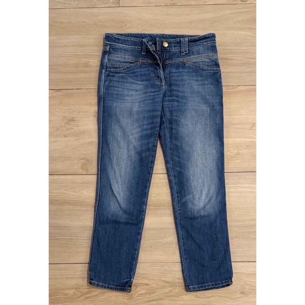 Closed Pedal Pusher Jeans Blue High Waist Cropped Denim Made in Italy Womens 28